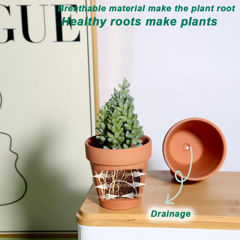 vensovo 48 Pcs 2" Tiny Terracotta & Terra Cotta Pots with Drainage - Small Mini Clay Ceramic Pottery Planter Ideal for Indoor/Outdoor Plants, Crafts, Wedding Favors - Image 4